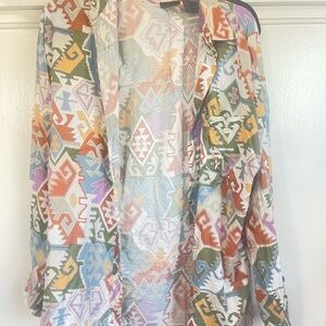 Vintage Colorful Geometric Patterned Shirt